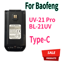 For Baofeng UV-21 Pro V2 Li-ion Battery High Capacity DC 8.4V Type-C Charge UV21 Pro BL-21UV Battery For UV21 Walkie Talkie