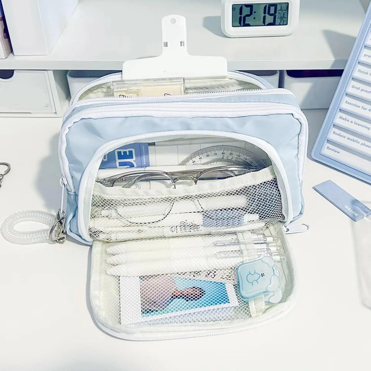 

Student Pencil Case Anime Cartoon Multi Pocket Pen Pouch Large Capacity Pencil Bag Stationery Organiser Bags Gift New