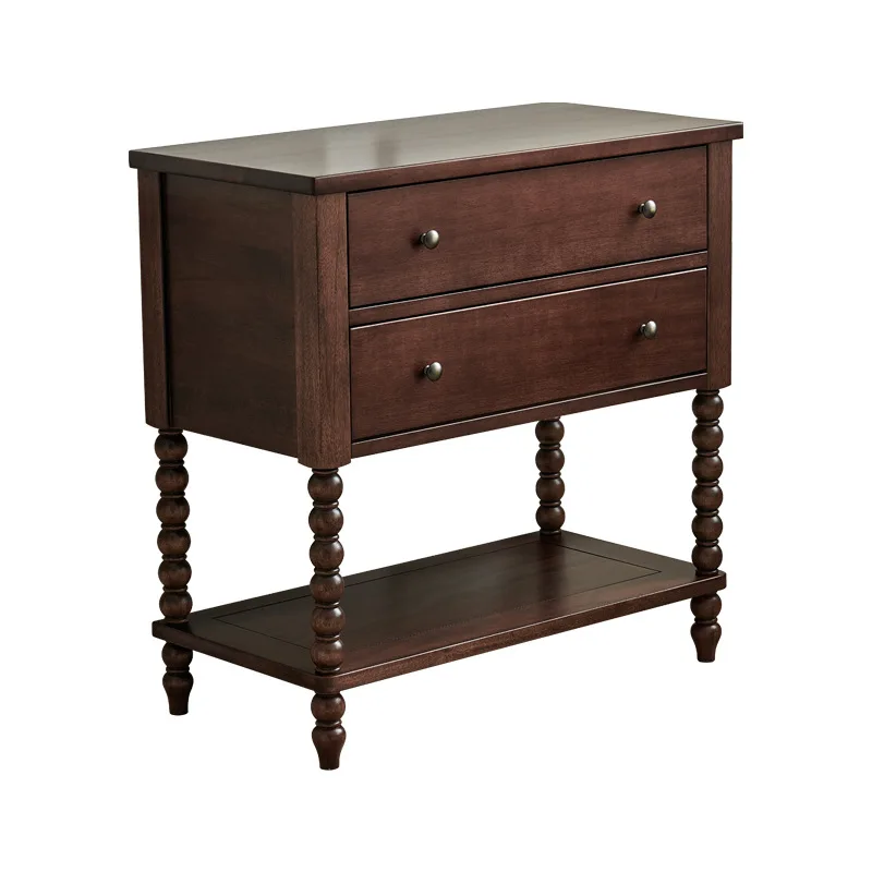 

Retro style all solid wood porch cabinet American living room against the wall storage aisle sofa TV side