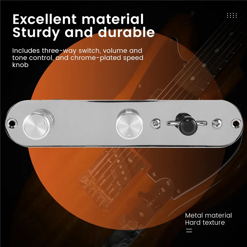 

AA75-Хромированные 3-позиционные проводные погруженные предварительно смонтированные ручки переключателей панели управления для деталей гитары Tele Telecaster