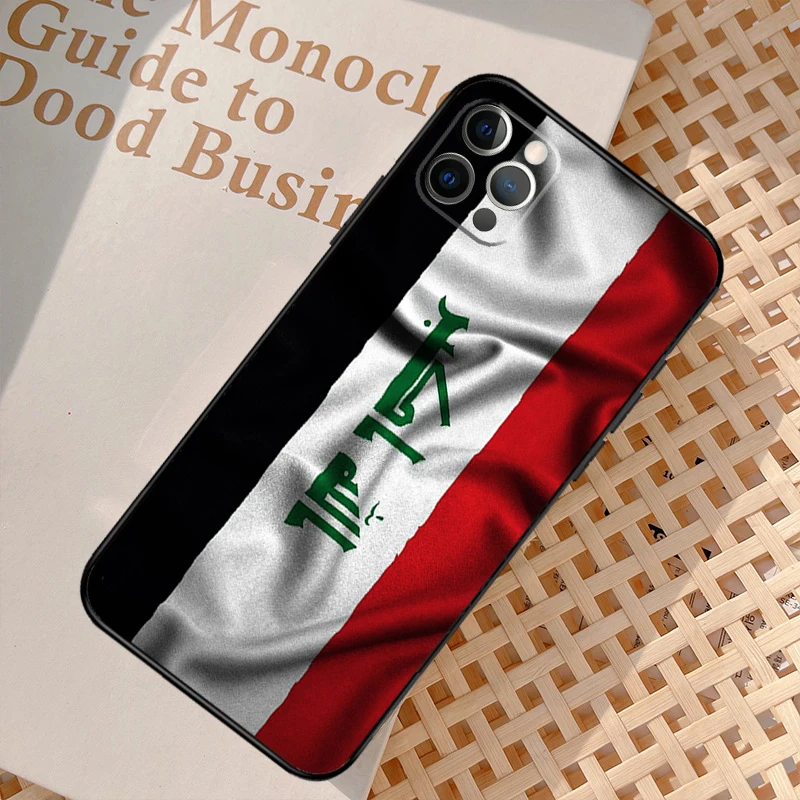 Iraqi Iraq Flag Cover For iPhone 12 11 13 14 15 Pro Max Mini 8 7 Plus SE 2022 2020 XS Max X XR Phone Case