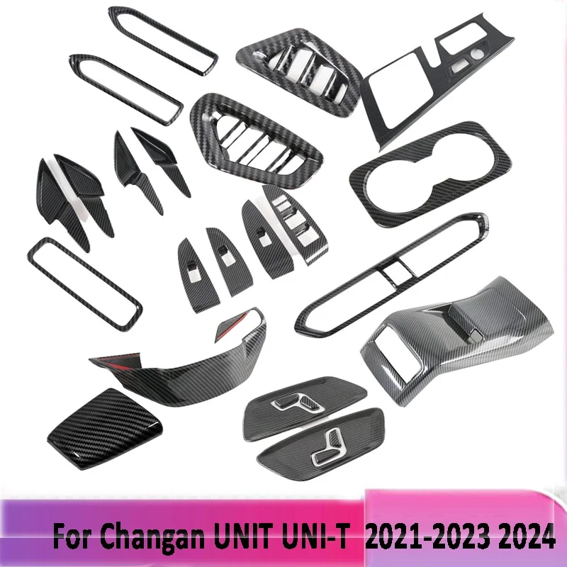 For Changan UNIT UNI-T 2021 2022 2023 2024 ABS Door Handle Bowl Window AC Switch Gear Panel Cover Car Interior Accessories