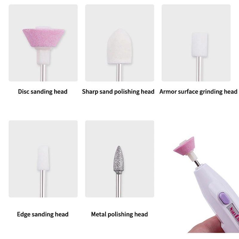 เครื่องขัดเล็บสําหรับถอด Dead Skin Nail Remover เครื่องทาเล็บ Mini แบบพกพาปากกาแบตเตอรี่เครื่องขัดไฟฟ้า