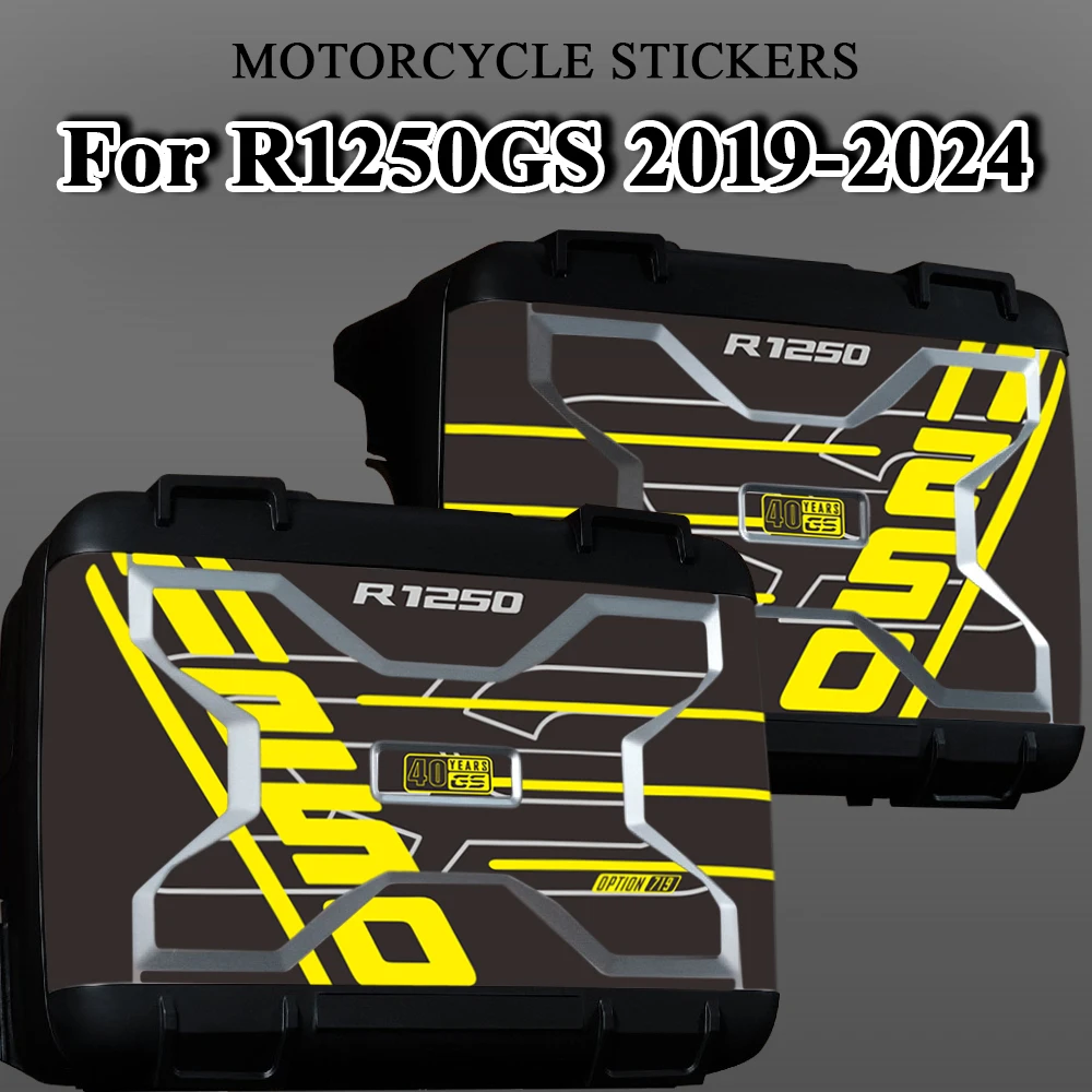 

PVC Motorcycle Stickers Accessories For R1250GS Option 719 2019-2024 Side Boxes Decals For BMW Vario Case R 1250 GS R1250 1250GS