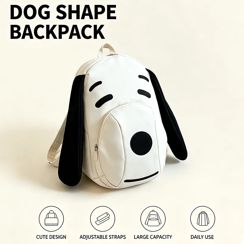 Kawaii Snoopy Oxford Cloth Backpack Ins Fashion Simple Large Capacity Casual Student School Travel Rucksack Daily Holiday Gifts