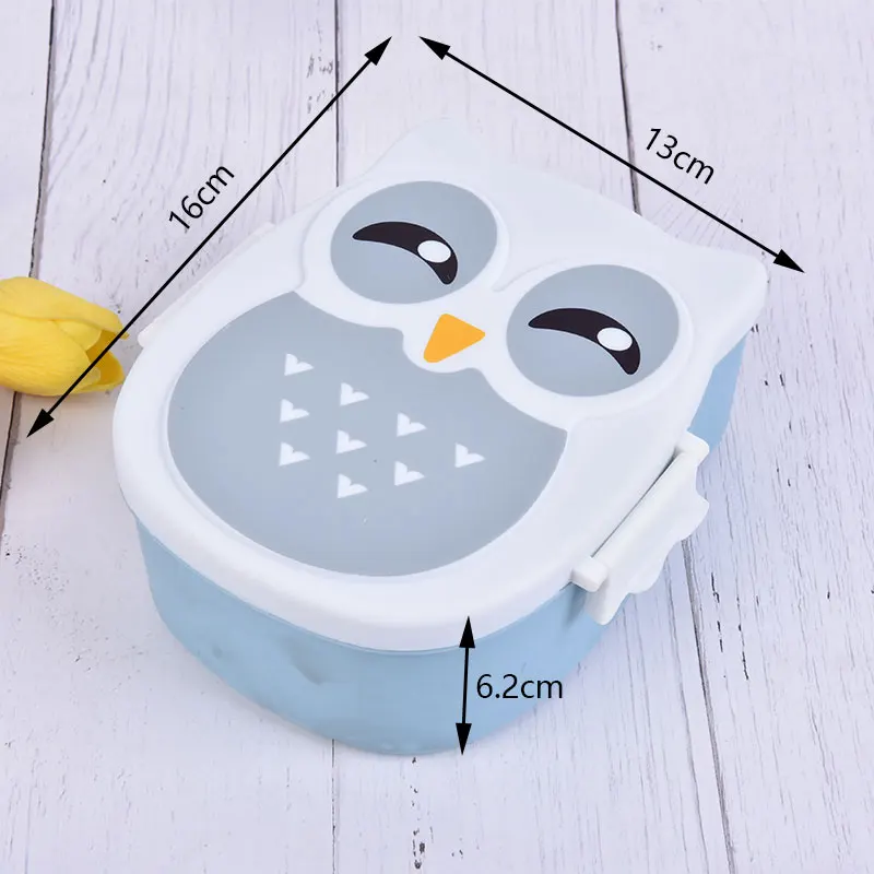 Cute Cartoon Owl Lunch Box Food Container Storage Box Portable Kids Student Lunch Box Bento Box Container With Compartments Case