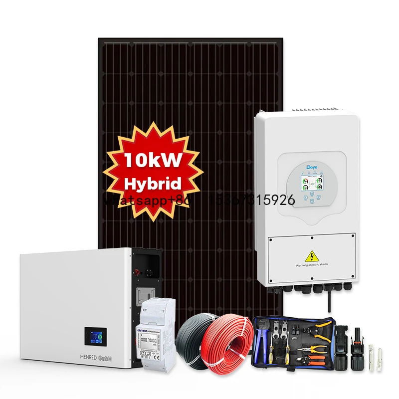 solar energy system 10kw hybrid power system 3 phase inverter battery pack home solar storage system 10kw-20kwh