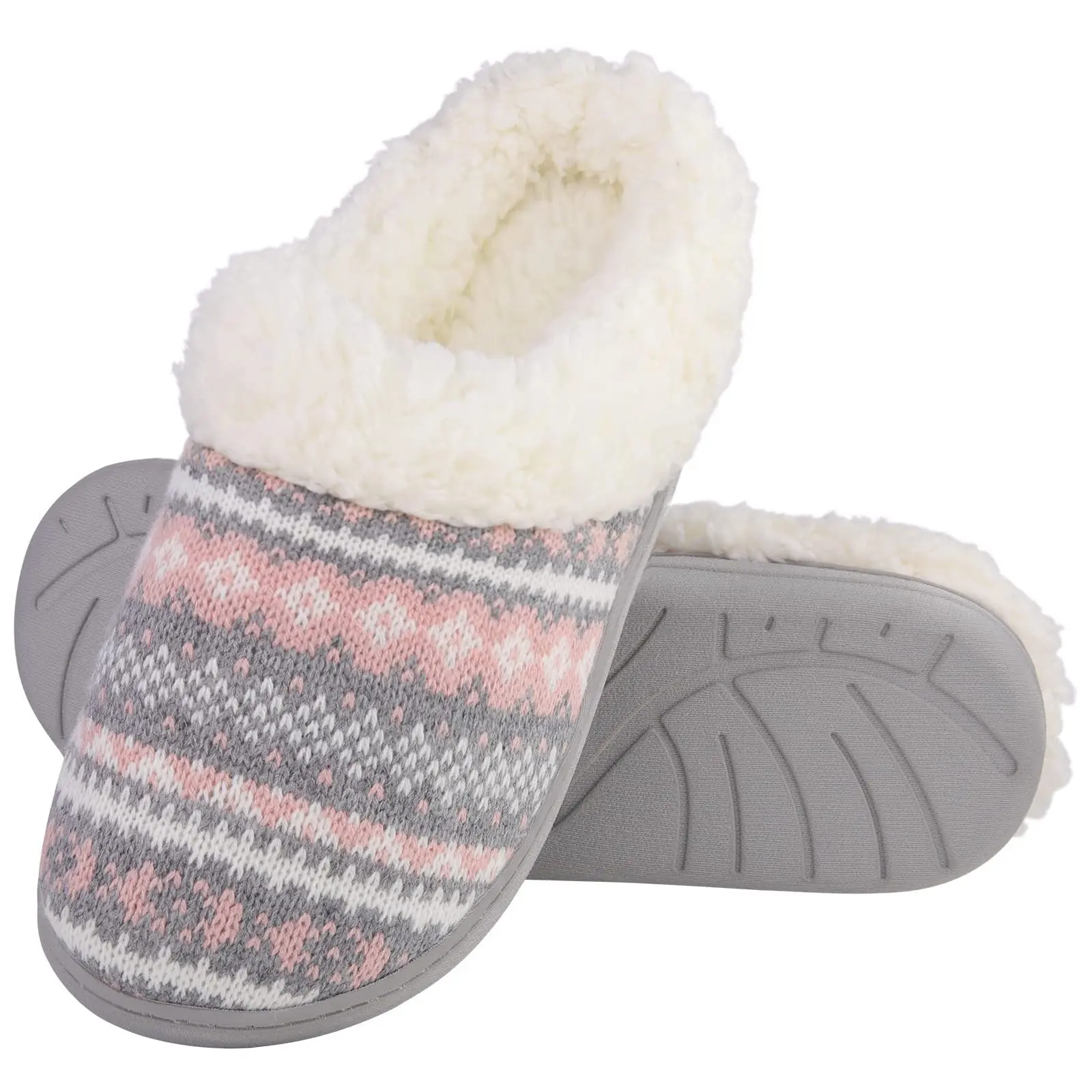 Pallene Curly Cotton Slippers For Women Plush Winter Warm Slides Comfort Soft Sole Indoor Outdoor Slippers Non-Slips House Shoes