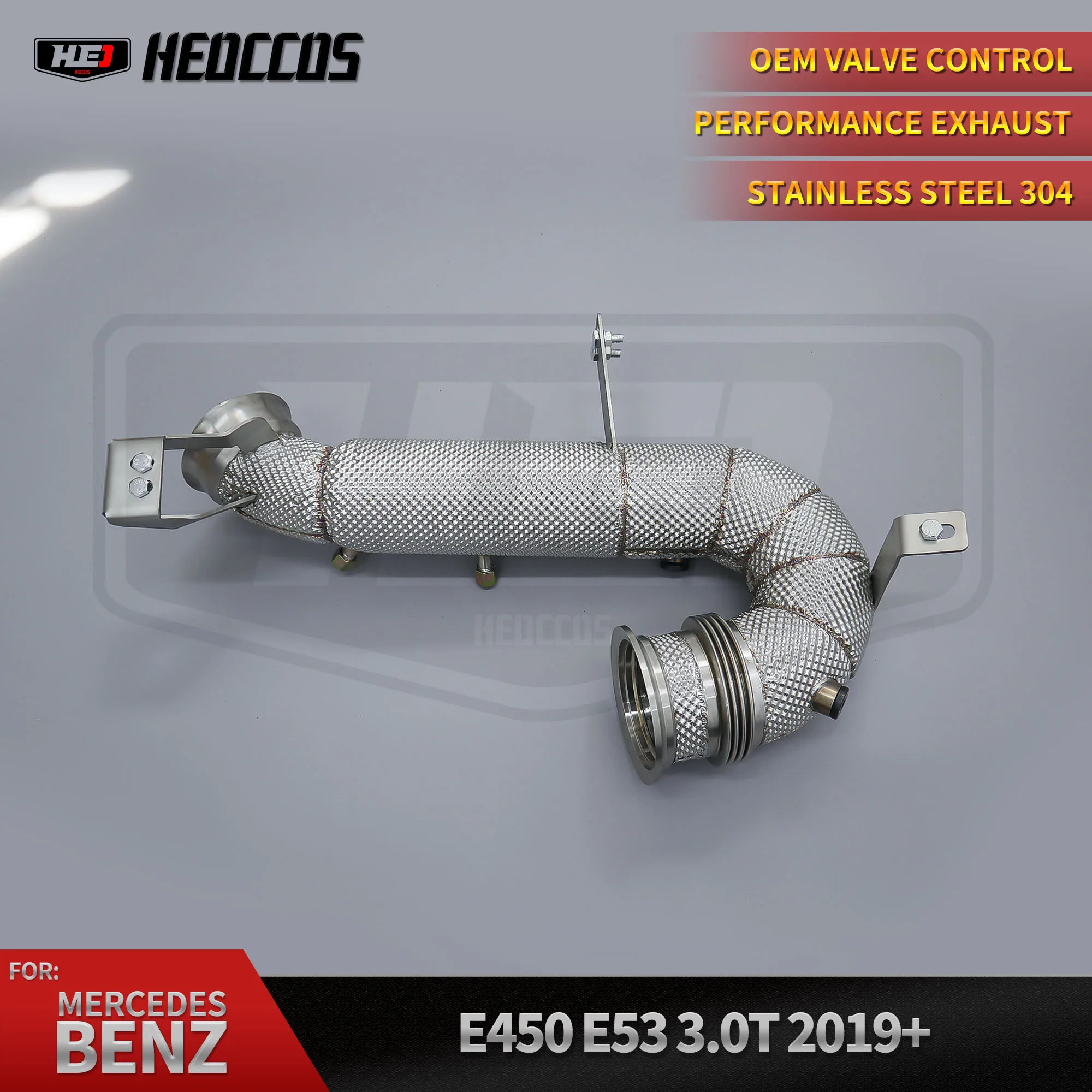 

HEO Factory With Catalytic Downpipe for Mercedes- Benz AMG E450 GT53 GLE53 E53 3.0T 2020-2024 Stainless Steel Free Flow Downpipe