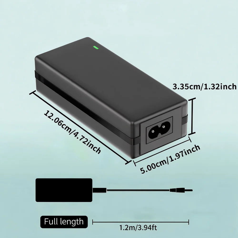 60W 12V 5A Desktop Type AC DC Power Adapter with an Eight-in-One Converter AC 100-240V Switching Power Supply for LED Strip CCTV Monitor Peripherals