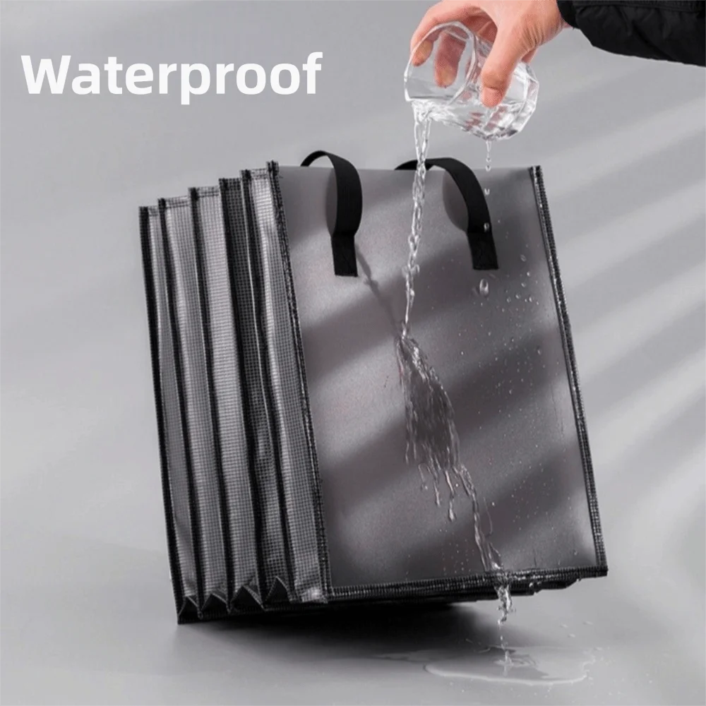 5-layer A4 Layered File Handbag Widened Stretchable Portable Documents Organizer Data Bag Large Capacity