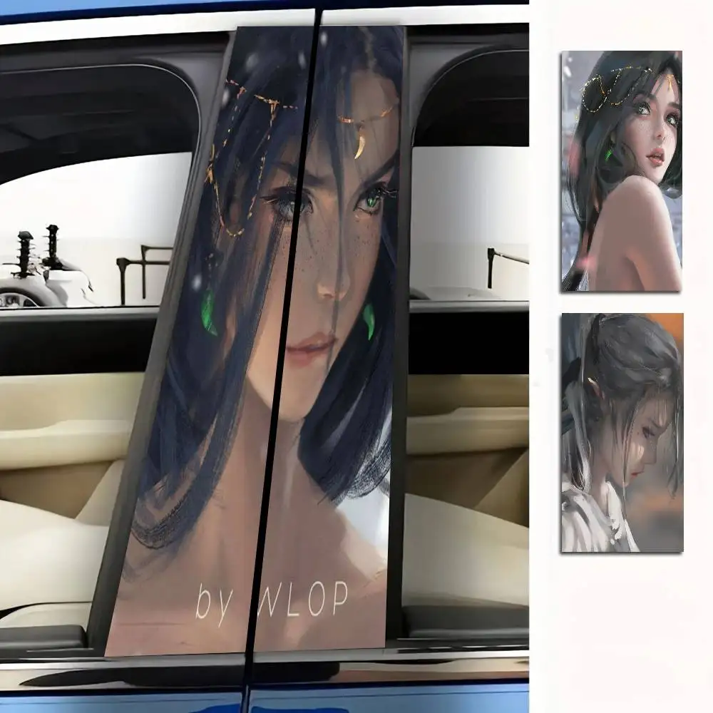 

GhostBlade 2-Piece Creative Car Post Sticker Waterproof And Scratch Resistant Suitable For Auto Parts