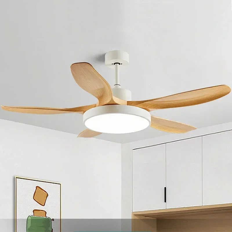 2025 Modern Large Simple Ceiling Fan With Light High Low Floor Loft Modern Nordic Led Fans Lamp Living Room Remote Control DC
