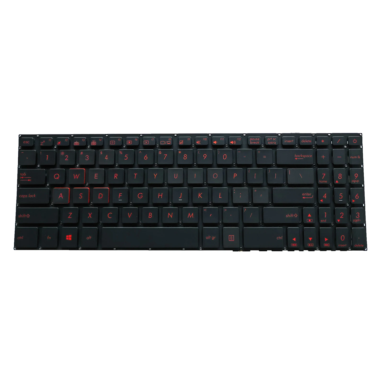 New For Asus YX570 YX570D YX570U YX570UD YX570ZD Keyboard US Red Backlit