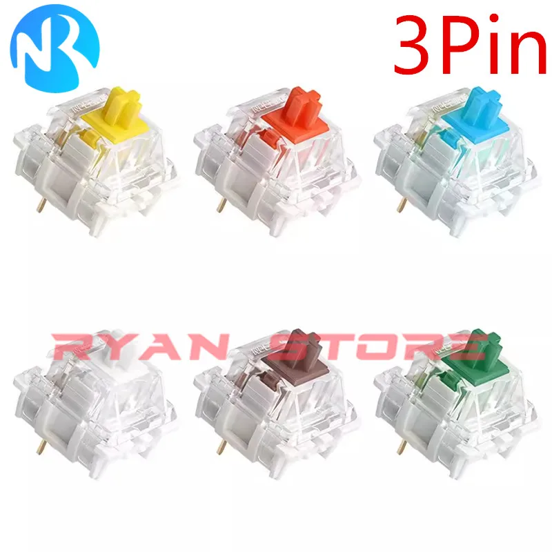 

Gateron Switches Mechanical Keyboard KS-9 3 /5Pin Red Brown Blue Green White RGB Silent Clicky Linear Tactile Compatible Cherry