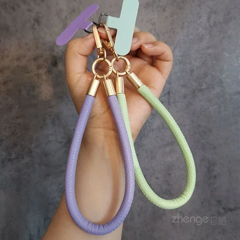 

Leather Wrist Strap Fashionable Phone Hanging Strap Detachable Buckle Clip Universal Phone Case Keychain Strap Phone Chains