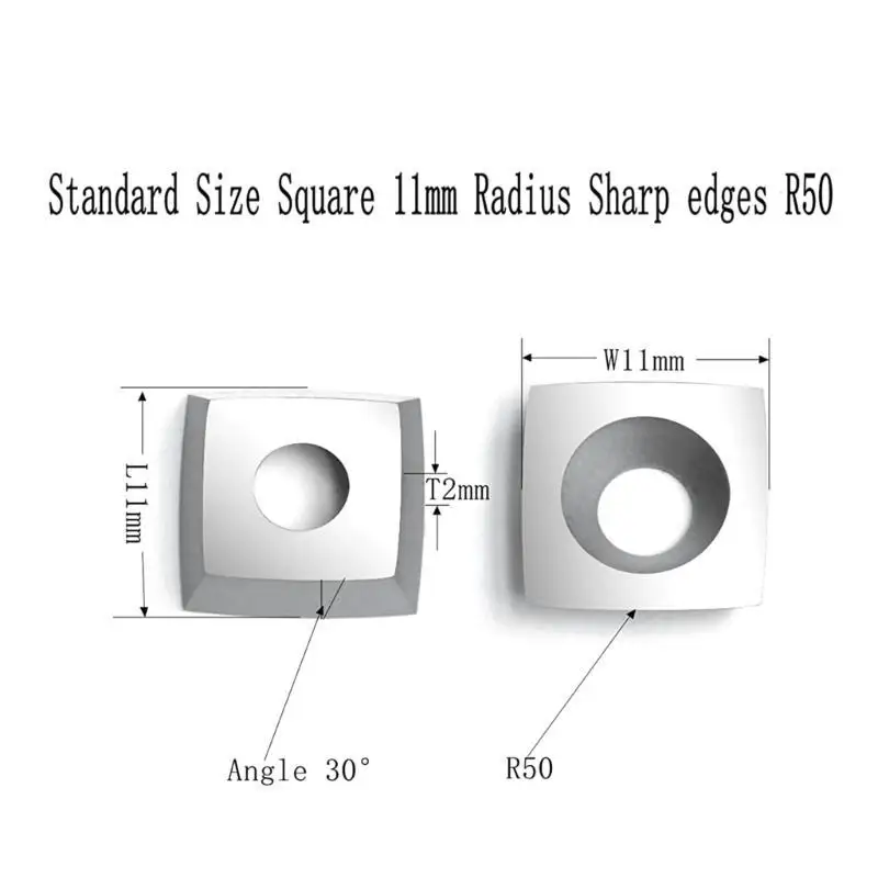 R9UF 11mm مربع كربيد الصلب القاطع إدراج السكاكين لأعمال النجارة المسوي إدراج القاطع مثالية للأغراض العامة