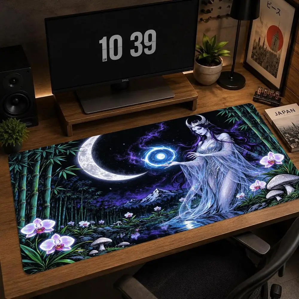 Swamp Witch Doctor Green Magic Mouse Pad Non Slip Rubber Base Precision Tracking For Gaming Desk Decor