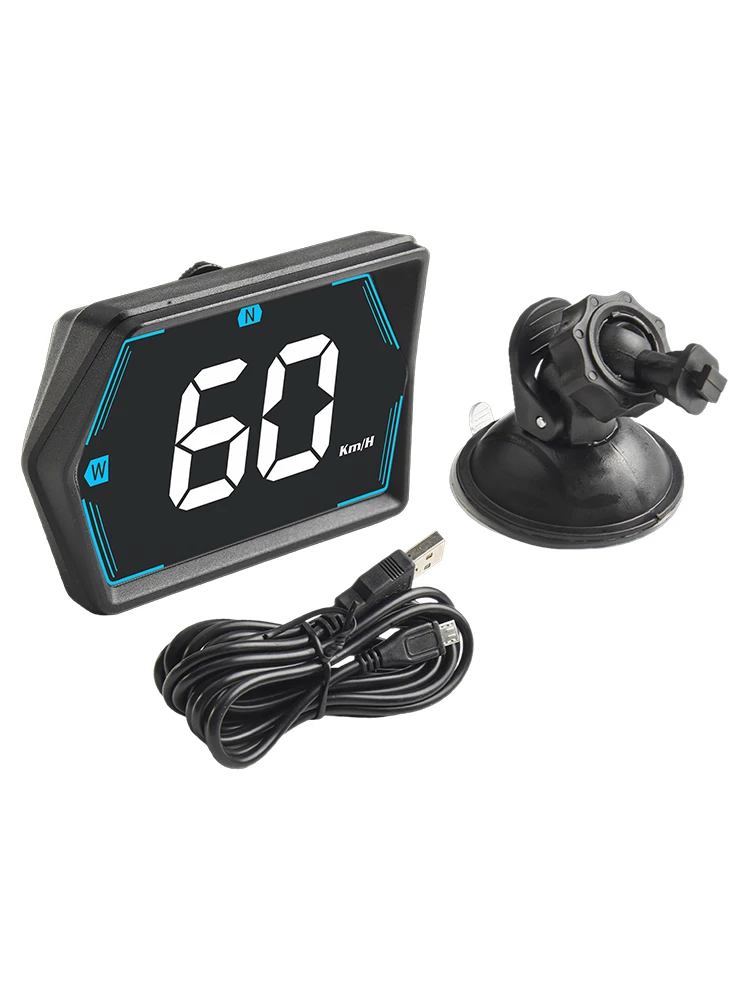 Daytime Driving Driving Safety HUD Head-Up Display GPS Car Speedometer Automatic Speed Notice Digital USB Powered