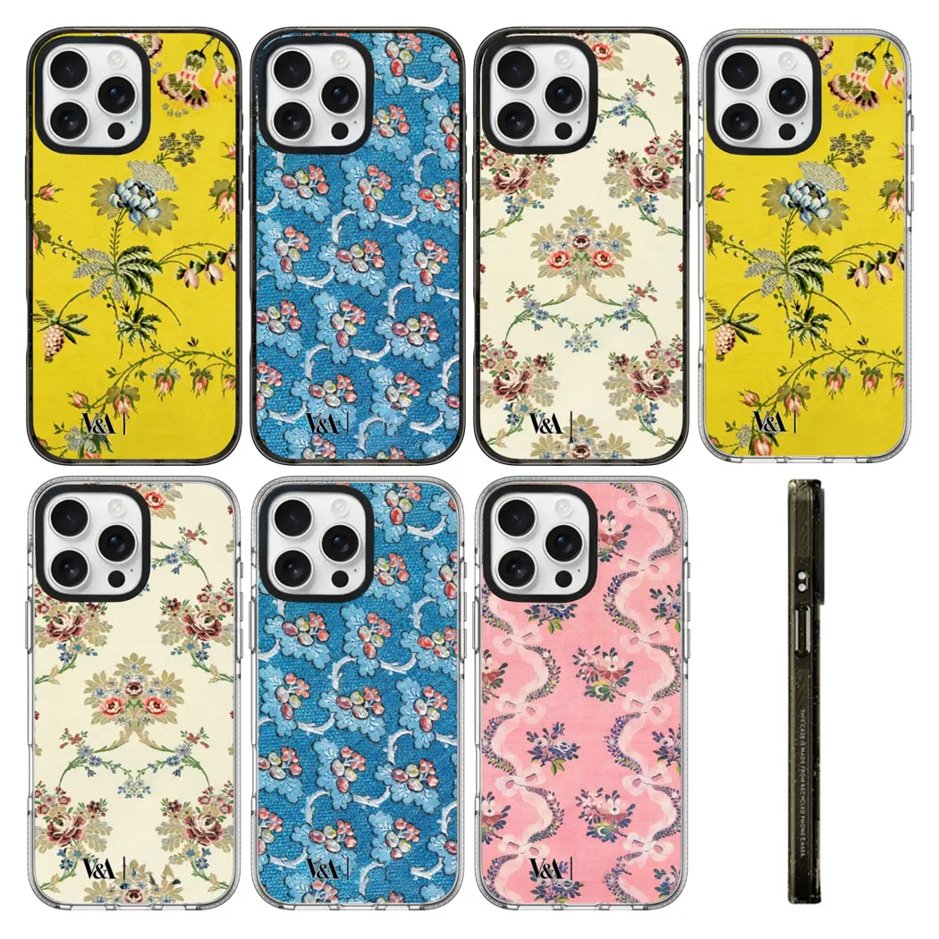 

Floral Art 2.0 Acrylic Black Border Magnetic Phone Case Cover for IPhone 17 16 15 14 13 12 Pro Max Case