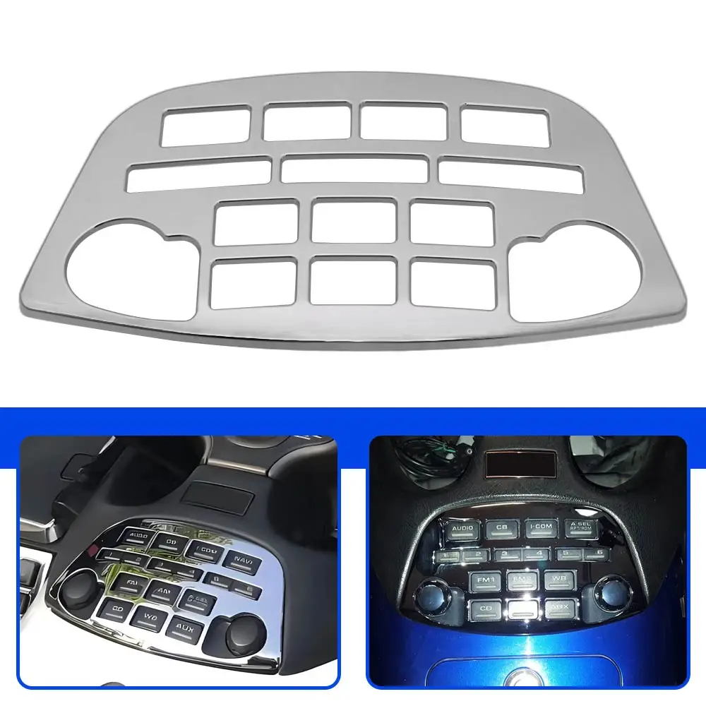 

Motorcycle Accessories Goldwing GL1800 Chrome Radio Accent Panel Trim Cover ABS Plastic For Honda Goldwing GL1800 from 2001-201