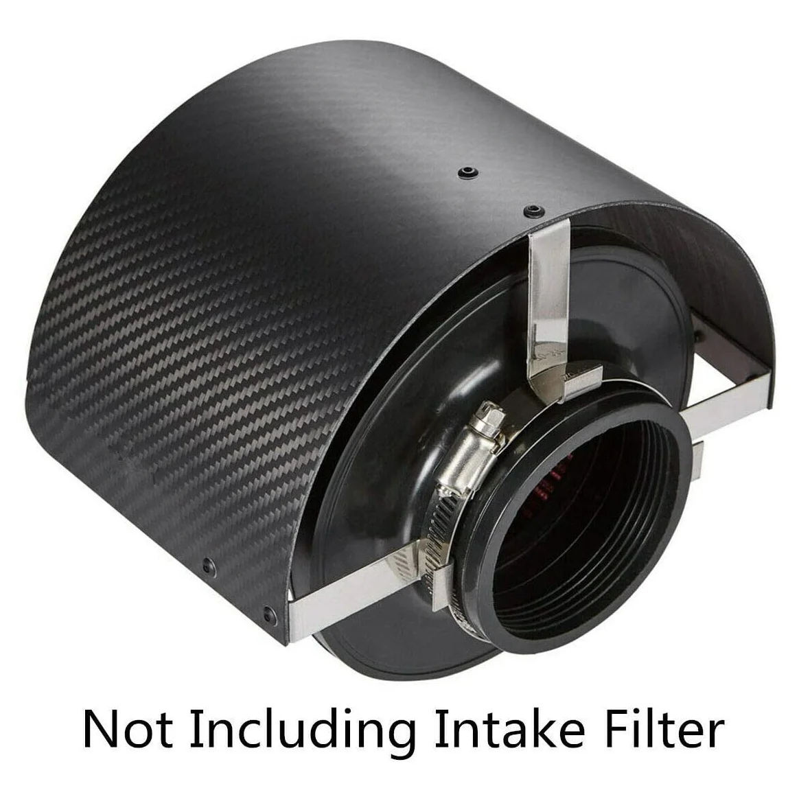 A01K-Car Cold Air Intake Cone Sport Air Filter Cover Motion Air Filter Cover Heat Shield Carbon Fiber