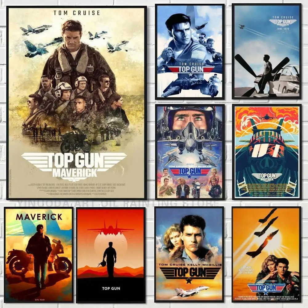 hot movies Top Gun Maverick  Poster Wall Art Printing Waterproof Home Living Bed Room Bar Aesthetic Decor