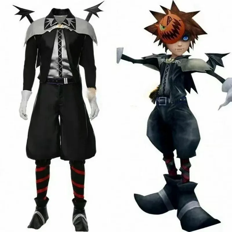 Kingdom Hearts III Sora Halloween Vampire Cosplay Costume Seta;2'k,8;c'