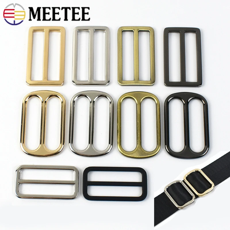 

5/10Pcs Metal Buckles 25/32/38/50mm Tri Glide Slider Ring Buckle for Bag Strap Adjuster Clasp Webbing Hooks Hardware Accessories