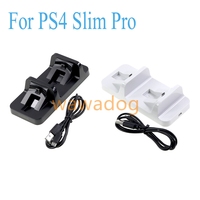 10pcs Dual USB Charger For PlayStation 4 Wireless Controller Double Handle For Sony PS4 Charging Dock Station Stand