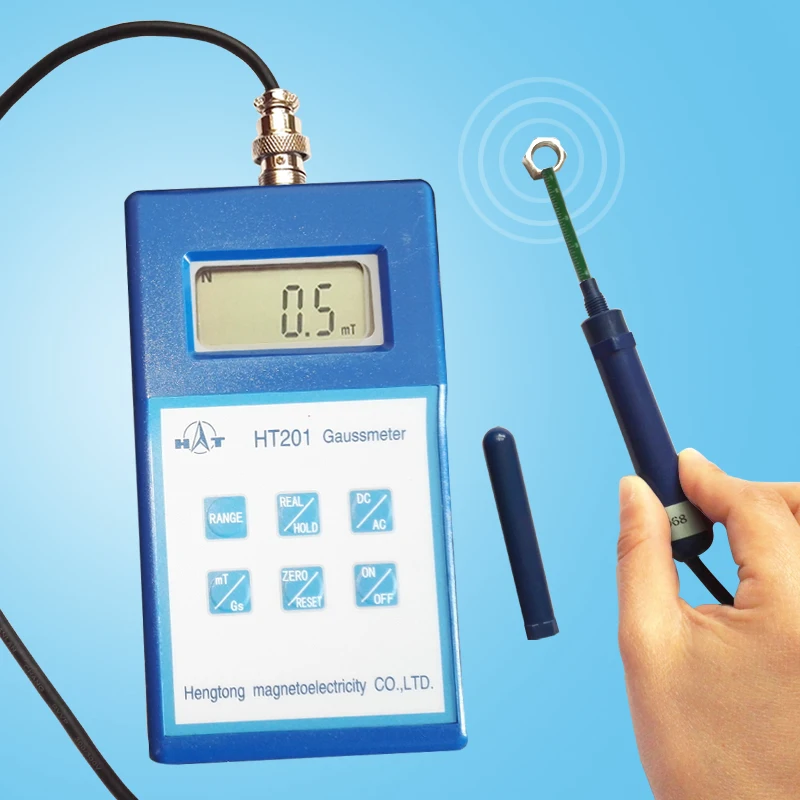Ht201 Gauss Meter Tesla Meter Ht201 Probe Remanence Magnetic Force Measuring Instrument