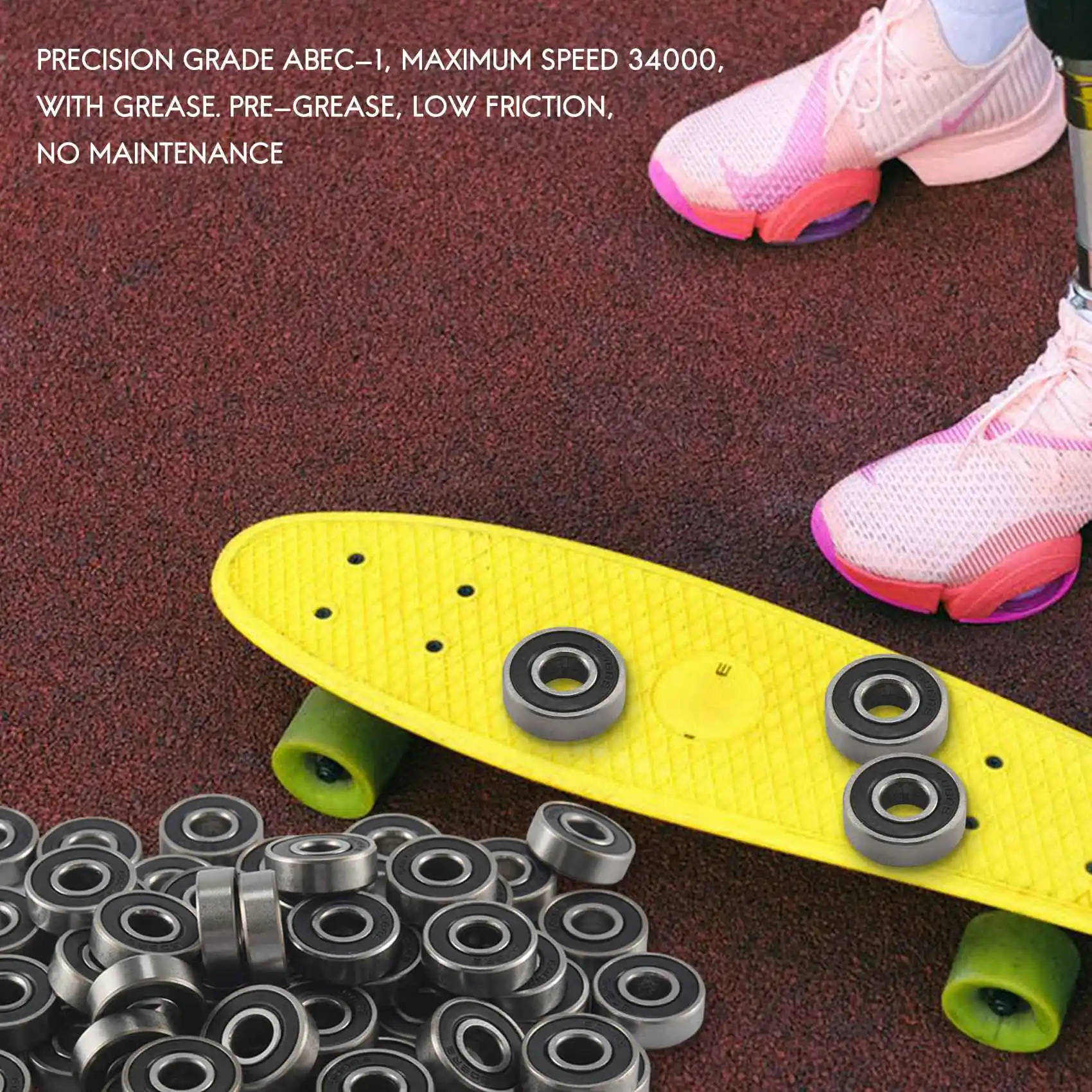 60 ชิ้น/เซ็ต 608 2RS Ball แบริ่ง ABEC-5 8X22X7 มม.ลึก Groove เหล็กคาร์บอนปิดผนึกตลับลูกปืนร้อน