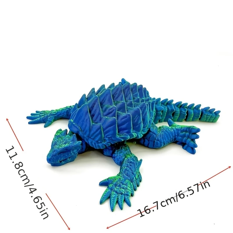 3D Printed Deep-Sea Battle Turtle and Gamera Figurine, Monster Model, E-Sports Room Decoration, Desktop Stress Relief Item