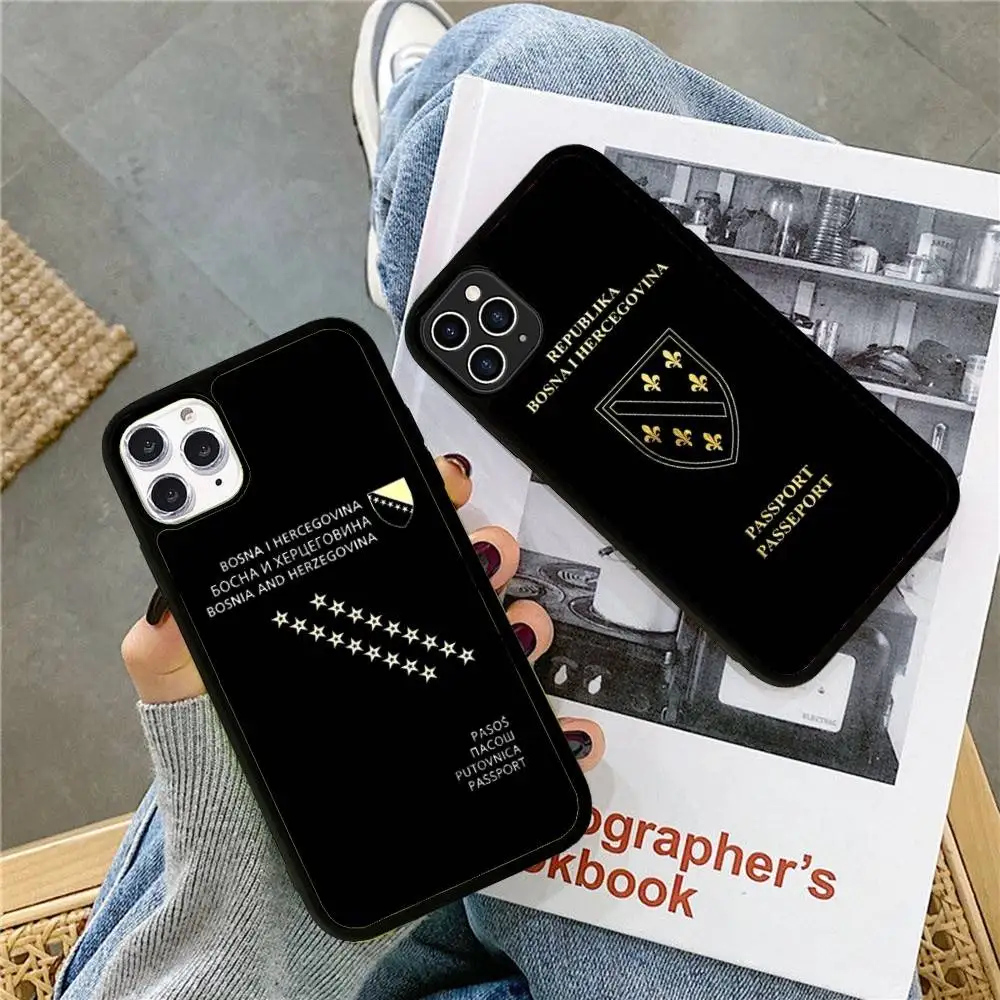 

Bosnia And Herzegovina Passport Phone Case For IPhone 17 16 15 14 13 Plus 12 11 Pro Max PC+TPU Cases Back Cover