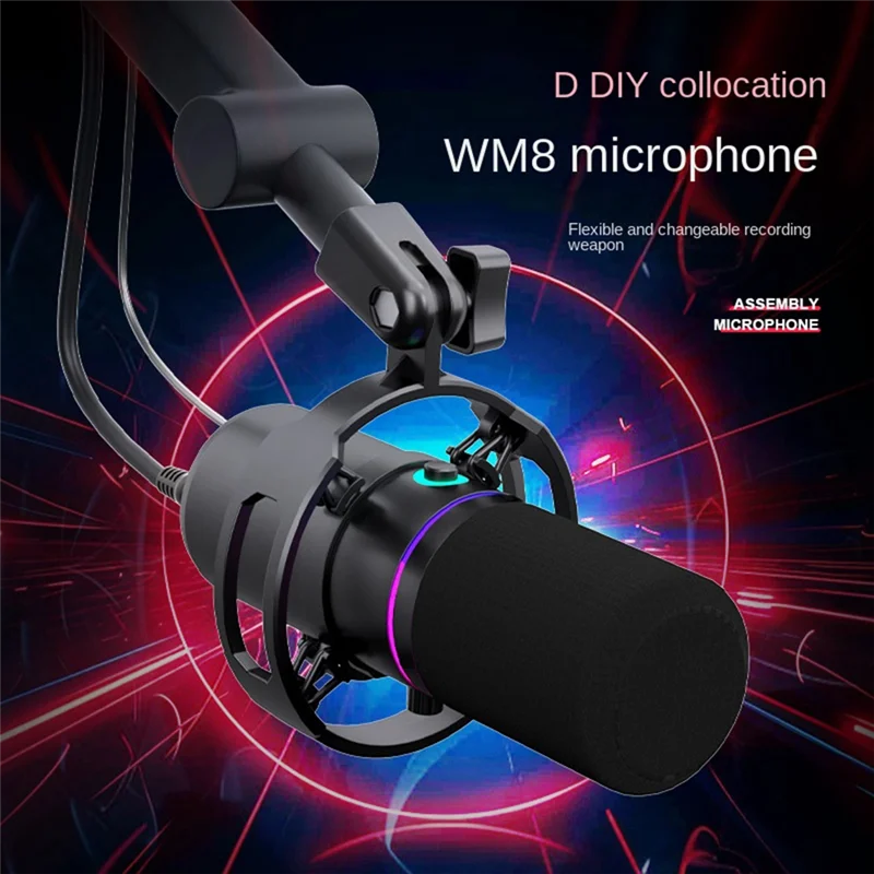 

【Superdeals】Dynamic Microphone XLR Connect 48V Sound Card Recording Douring And Singing Equipment USB Computer Game Live Microph