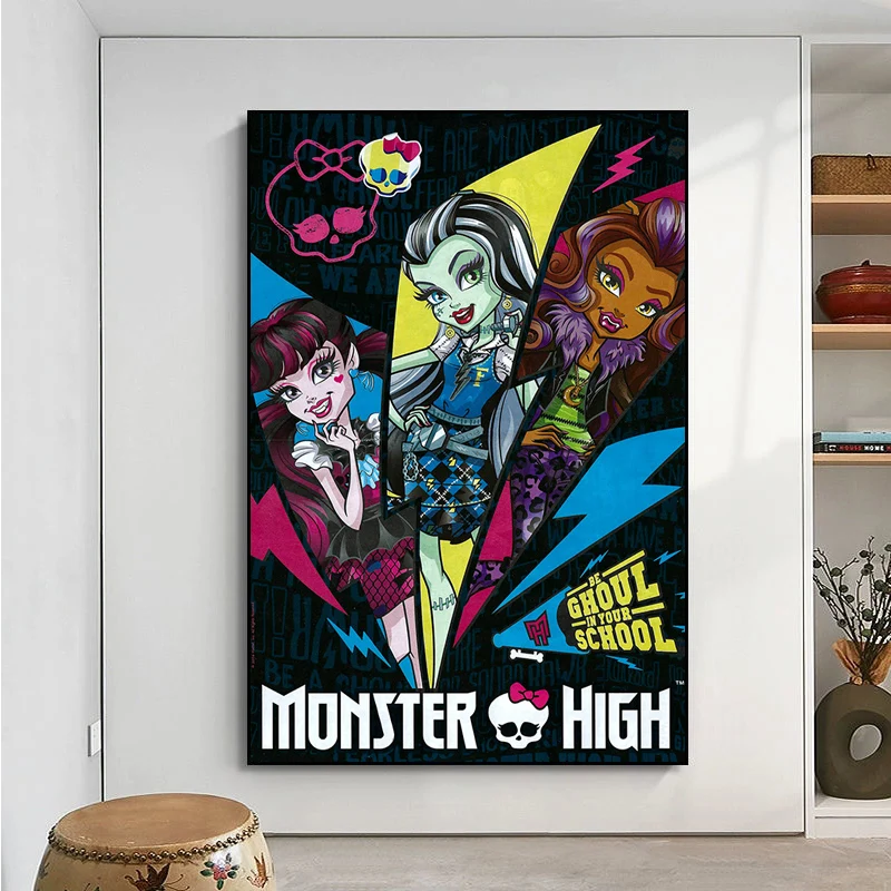 Cartoon Monster High Classic Anime Poster HD Quality Poster Wall Art Painting Study Posters Wall Stickers