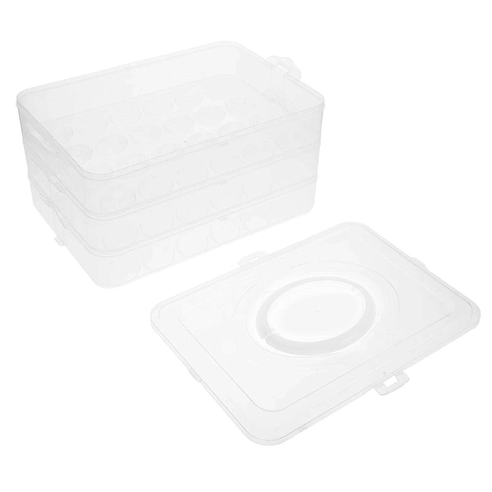 

3 Layer Egg Tray Lid Transparent Stackable Container 72 Eggs Parties Holidays Eggs Storage Tray