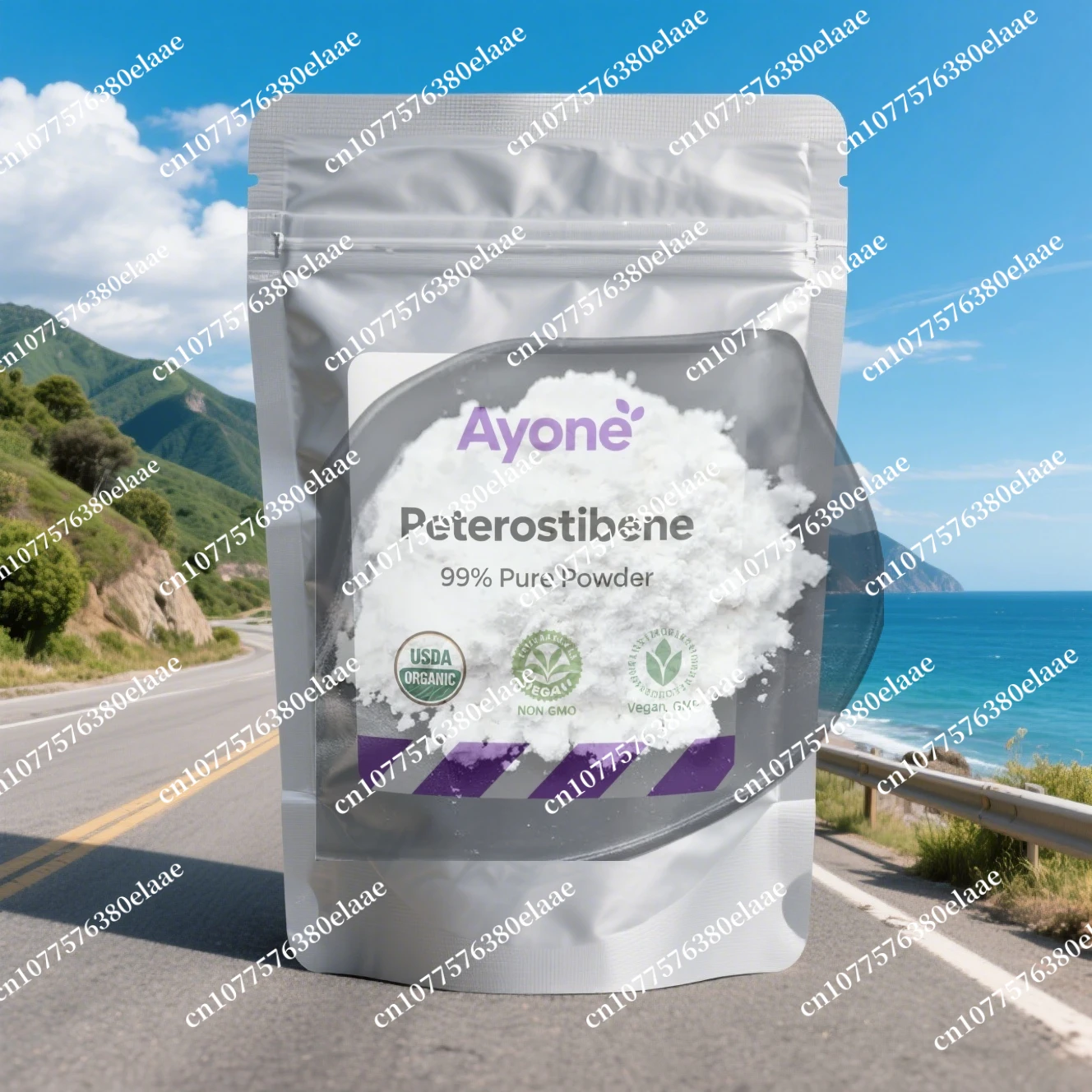 

50г-1000г Птерос Тильbene Cas 537-42-8