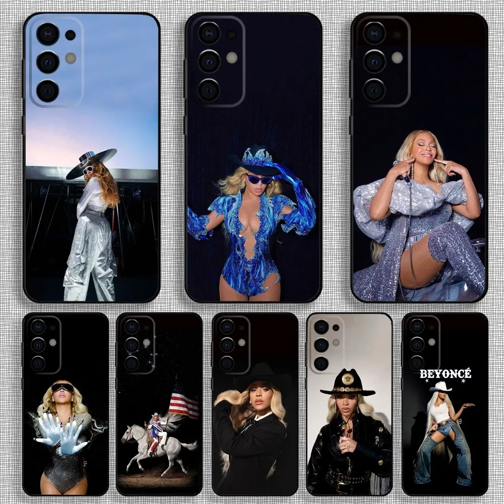 B-Beyonce COWBOY CARTER Phone Case For Samsung S24,S21,S22,S23,S30,Ultra,S20,Plus,Fe,Lite,Note,10,9,5G Black Soft Cover