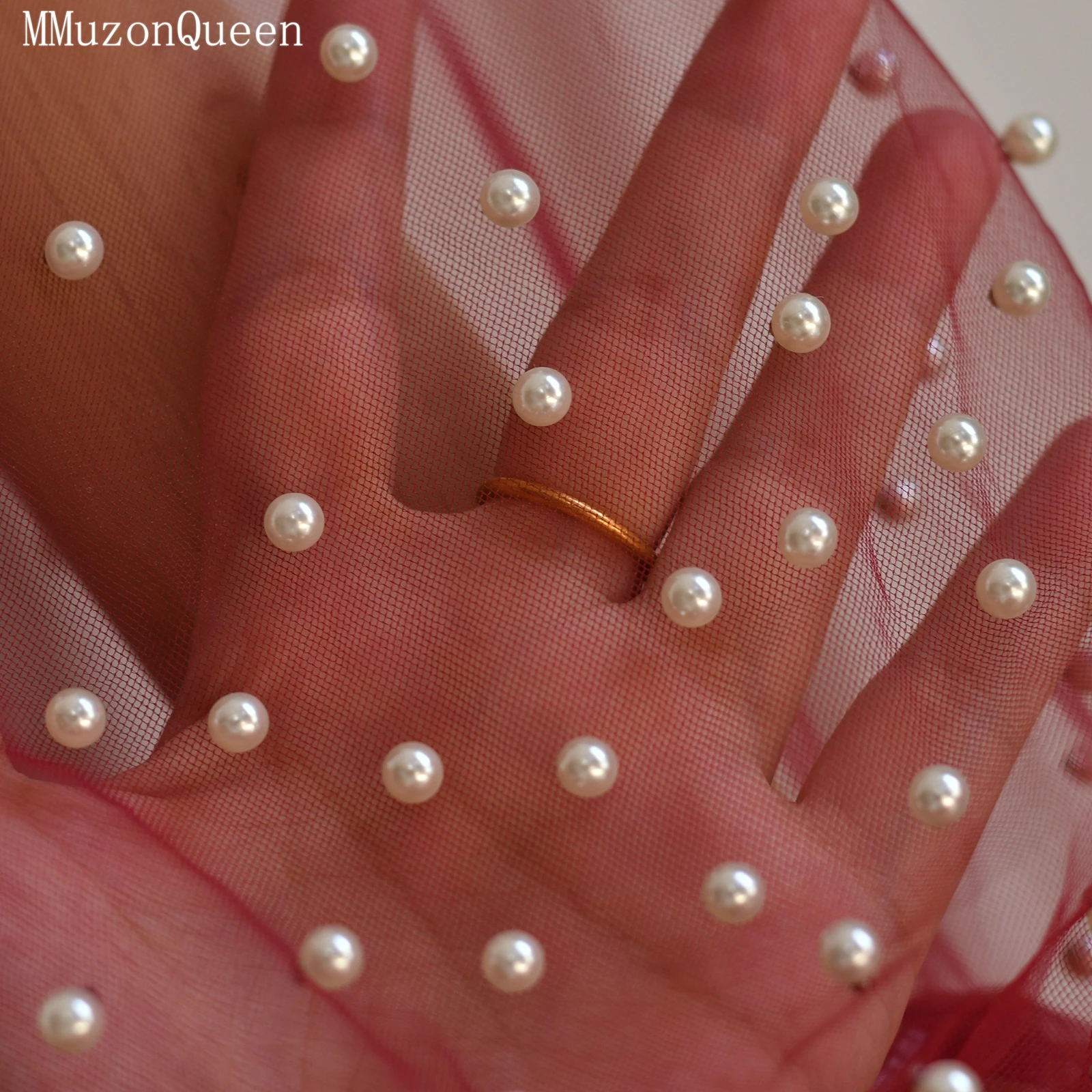 TOPQUEEN Braut Handschuhe Frauen Perle Blase Hülse Handschuhe Creme Weiß Elastische Abnehmbare Kurze Top Hochzeit Zubehör Mm39 – Detail 12