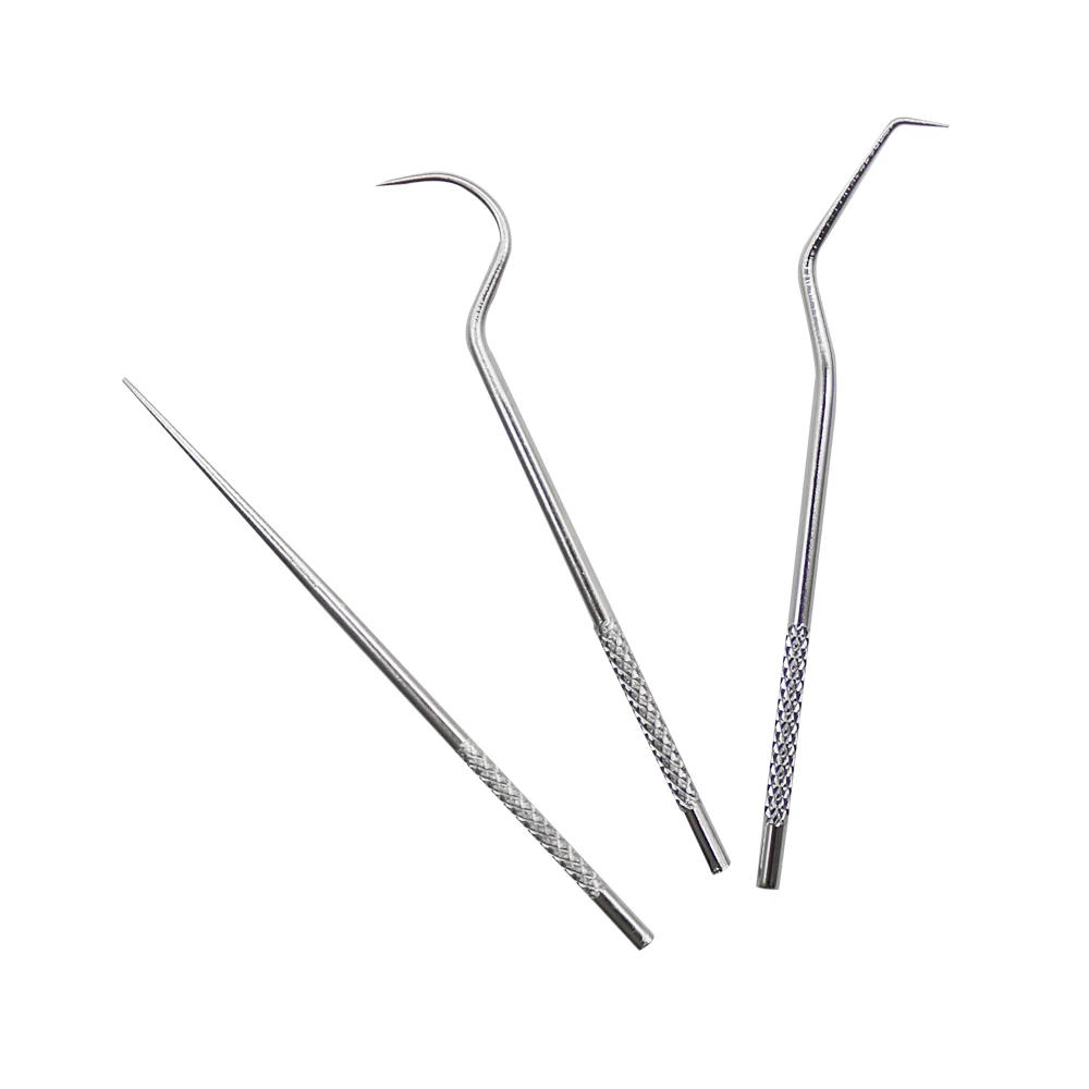 مجموعة واحدة من أعواد الأسنان المصنوعة من الفولاذ المقاوم للصدأ، مجموعة أدوات تنظيف الأسنان المعدنية القابلة لإعادة الاستخدام #3