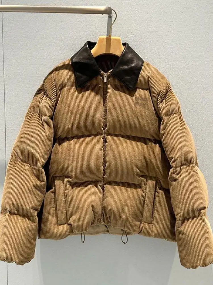 

Fashion High-end Women's 2025 New Women's Corduroy Cotton Coat Jacket Short Short Bread Clothing For Women