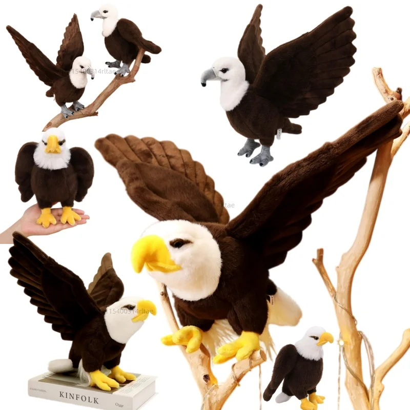 Simulations-Steinadler-Vögel, hochwertige Plüsch-Stofftiere, lustige Möwen-Tierpuppe, weiches Federspielzeug, Geburtstagsgeschenk für Jungen