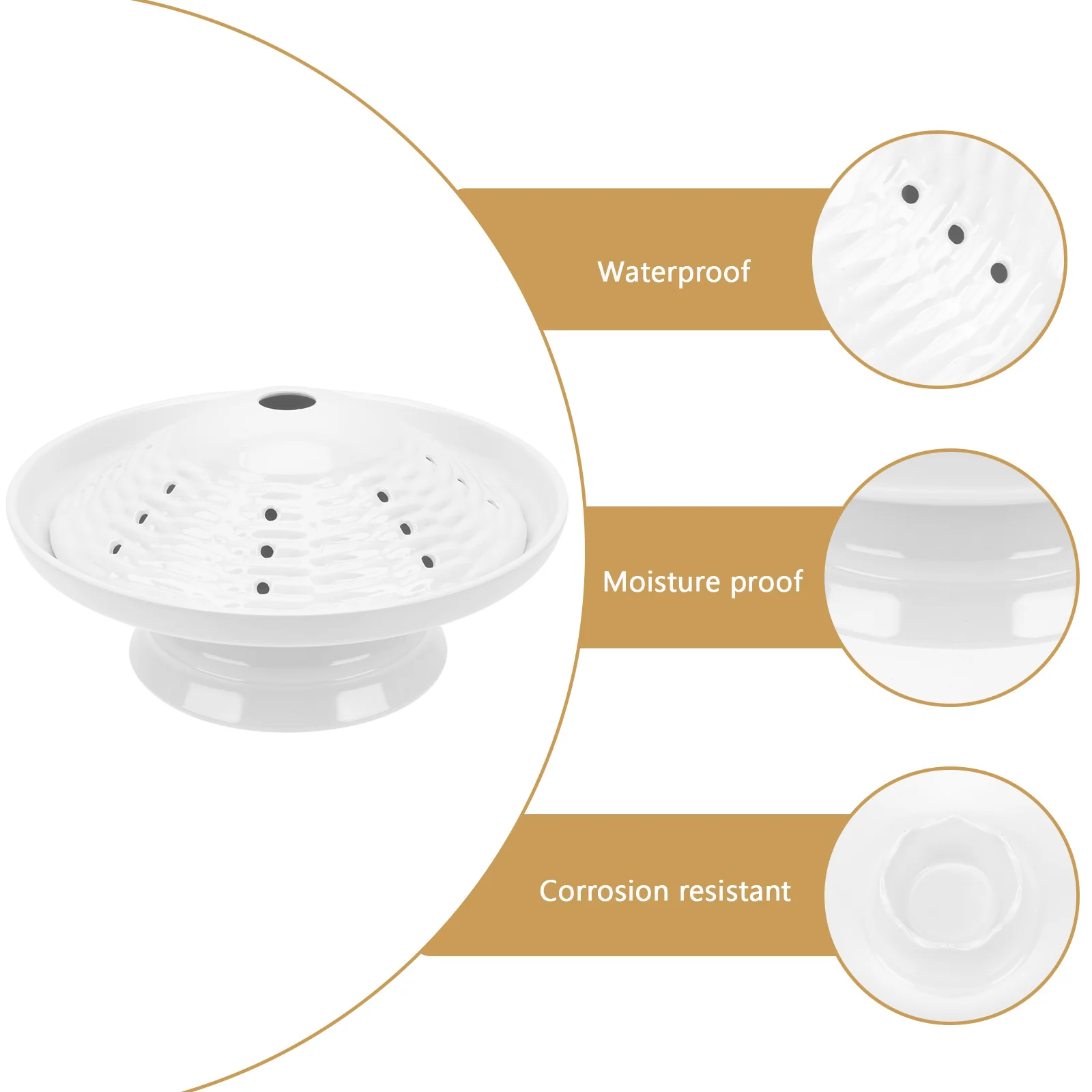 

1pcs Creative Tableware Melamine Food Plate Tray Hot Pot White Lightweight Compact Premium Perfect Seafood Meat
