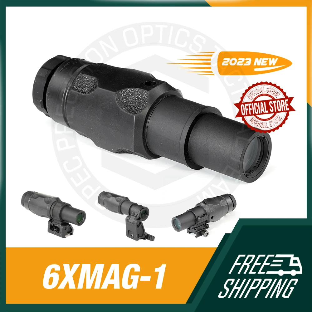 

SPECPRECISION Tactical 6XMAG-1 6X Magnifier Scope with Optics Mount & Red Dot Sight 1.57" 2.26" Height Of Center