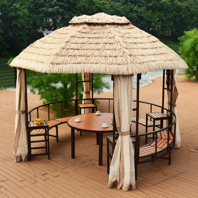 HYS outdoor pavilion courtyard villa agritainment thatched hut straw shed scenic farmhouse small courtyard wool shed round