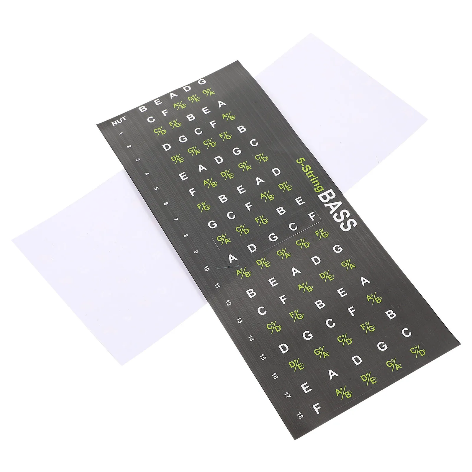 

2pcs Guitar Fretboard Stickers Reusable Bright Easy Peel Safe Longtime Use For Beginners Folk Electric Guitar Practice Scale