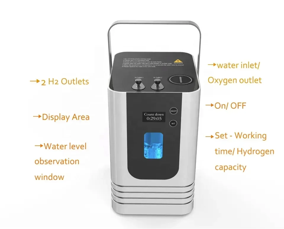 Customized hydrogen oxygen flow 450ml  hydrogen generator h2 inhalation machine