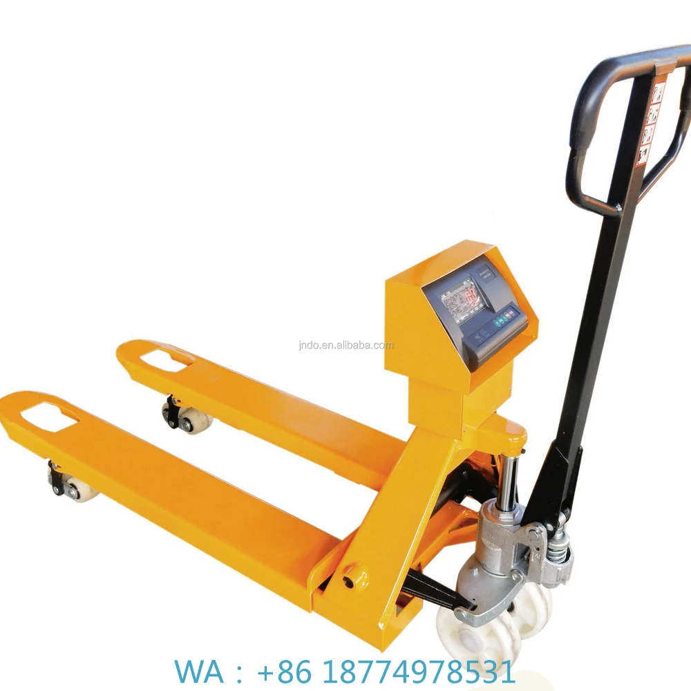 Forklift Weighing Scale with Print for Warehousing High-Precision 2000kg Manual Pallet Jack Scale Hand Pallet Truck