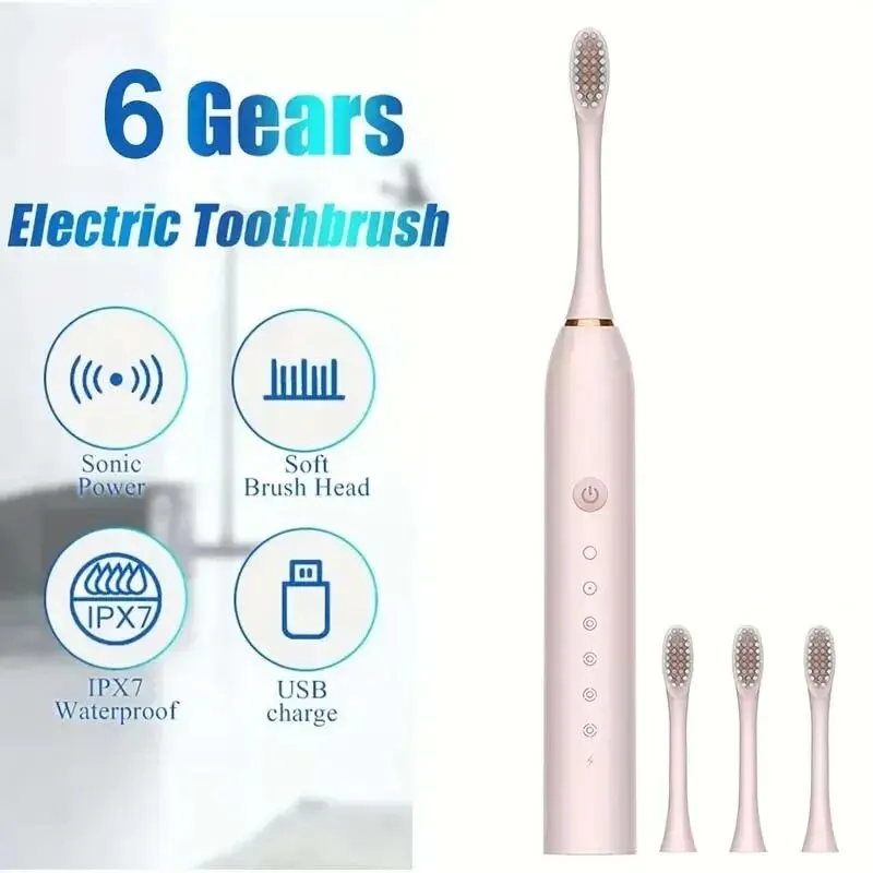 Electric Toothbrush Set Ultrasonic Adult Fully Automatic Smart Sonic Ultra Fine Soft Wool Easy To Carry Full Body Waterproof